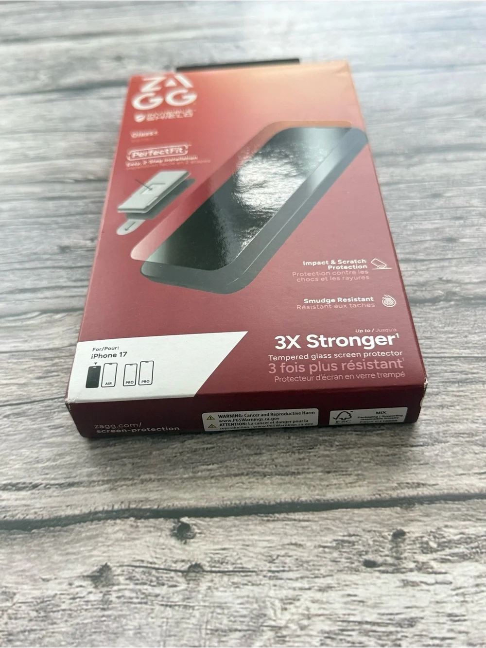 ZAGG Glass+ Screen Protector for iPhone 17-3X